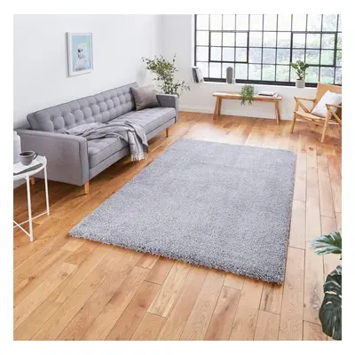 (80x150cm) Sierra Shaggy Rugs in Grey High Dense Soft Polypropylene Mats