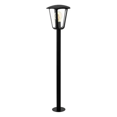 IP44 Outdoor Bollard Light Black Aluminium Lantern x 60W E27 Bulb Lamp Post