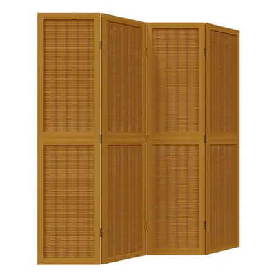 (40 x cm/ piece) vidaXL Room Divider Panel Office Privacy Screen Brown Solid Wood Paulownia