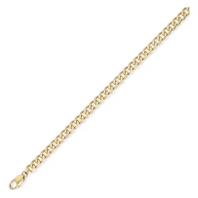 (8.25) Jewelco London 9ct Yellow Gold - Premium Quality Curb Pendant Chain Necklace - 4.3mm gaug