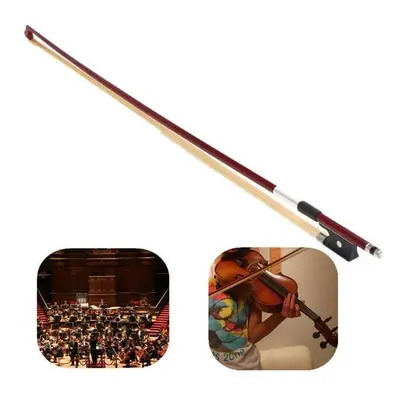 Professional 4/4 Black Handle Arbor White Copper Horsehair Violin Bow