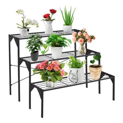 3 Tier Steel Plant Stand Ladder Flower Pot Storage Rack Organizer