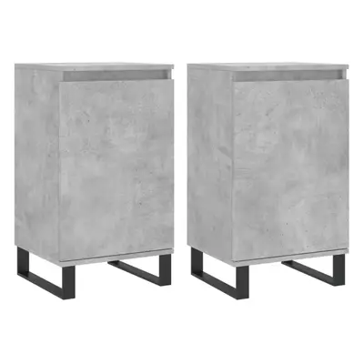 (concrete grey, pcs) vidaXL Sideboard Storage Side Cabinet Cupboards pcs White Engineered Wood