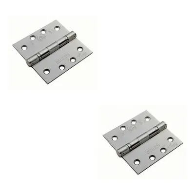 2x PAIR x x 3mm Ball Bearing Hinge Satin Stainless Steel Interior Door