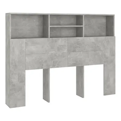 (concrete grey) vidaXL Headboard Cabinet Bedroom Bookcase Headboard Furniture Multi Colours