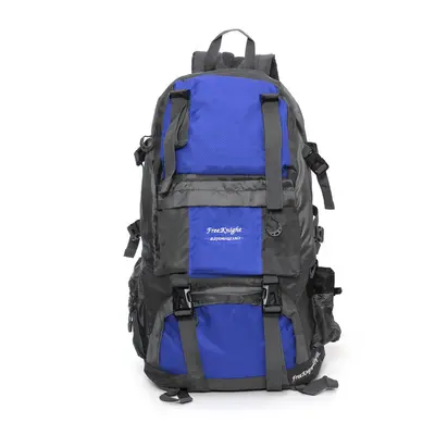 (Blue) 50L 210D Waterproof Nylon Backpack Camping Hiking Mountaineering Rucksack