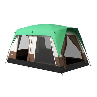 Outsunny Camping Tent with 3000mm Waterproof Rainfly & Screen Panels, Green