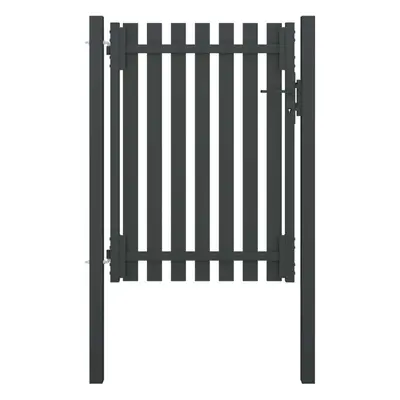 vidaXL Garden Fence Gate Steel 1x1.7m Anthracite Patio Barrier Drive Gate