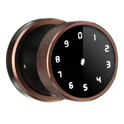 (Coffee) Smart Digital Door Lock Battery Powered APP Touch Password Keyless Latch Security Lock