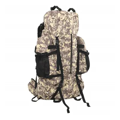 vidaXL Hiking Backpack Rucksack Camel Brown Camouflage L Oxford Fabric