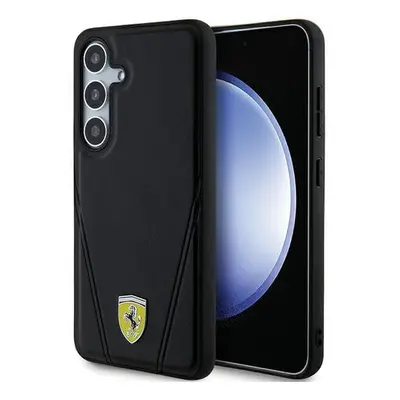 Ferrari Hot Stamp V Lines with MagSafe Hard Case for Galaxy S24 Black