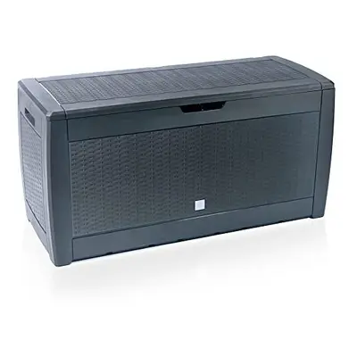 VOUNOT Outdoor Garden Storage Box 310L, Plastic, Anthracite