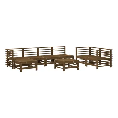 vidaXL Garden Lounge Set Modular Sofa Piece Honey Brown Solid Wood Pine