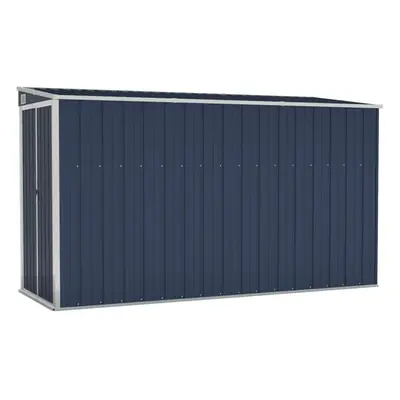 vidaXL Wall-mounted Garden Shed Anthracite Steel Terrace Tool Storage Shed