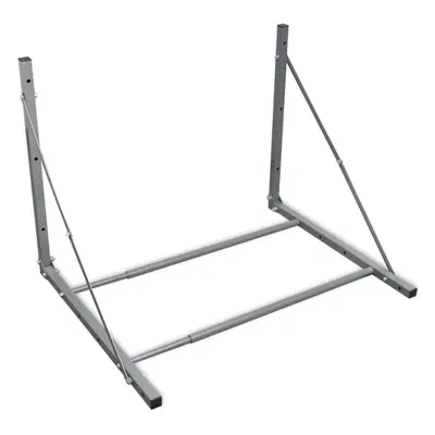 vidaXL Tyre Rack Tyre Storage Rack Tyre Storage Shelf Wheel Stand Silver Steel