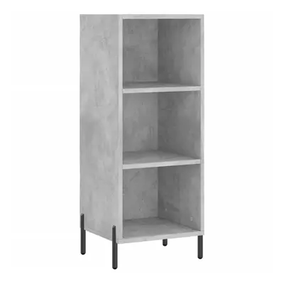 (concrete grey) vidaXL Sideboard Storage Cabinet Cupboard Side Cabinet Black Engineered Wood