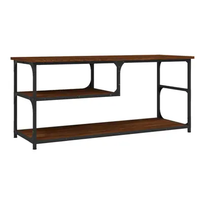 (brown oak) vidaXL TV Cabinet TV Unit TV Stand Media Cabinet Engineered Wood and Steel