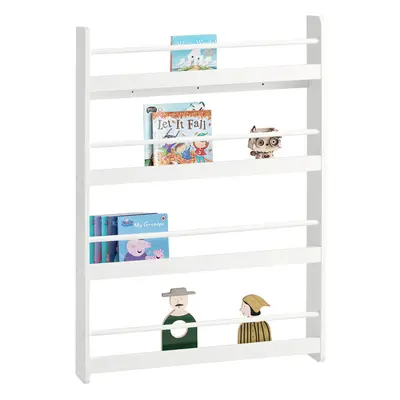 SoBuyÂ® KMB08-W, Wall Mounted Tiers Children Bookcase Storage Shelf