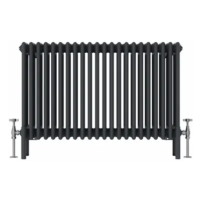 (600x1010mm, Anthracite) NRG Traditional Cast Iron Style Style Radiator Four Column Designer Bat