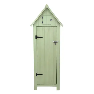 (Green) Wooden Garden Storage Shed Tool Cabinet Sentry Box