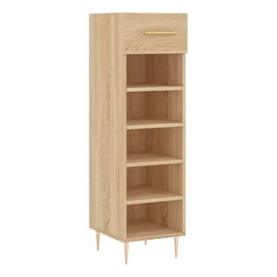 (sonoma oak) vidaXL Shoe Cabinet Shoe Storage Cupboard Shoe Rack Smoked Oak Engineered Wood