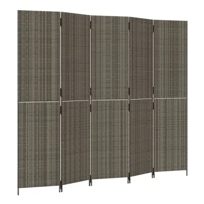 vidaXL Room Divider Panels Privacy Screen Balcony Screen Grey Poly Rattan