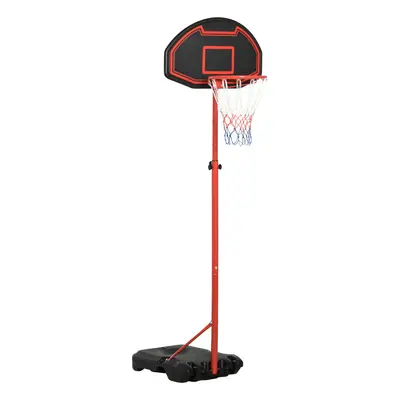 HOMCOM 200-250cm Adjustable Basketball Hoop Backboard w/ Wheels For Kids