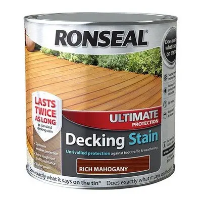 Ronseal Ultimate Protection Decking Stain Rich Mahogany 2.5 Litre