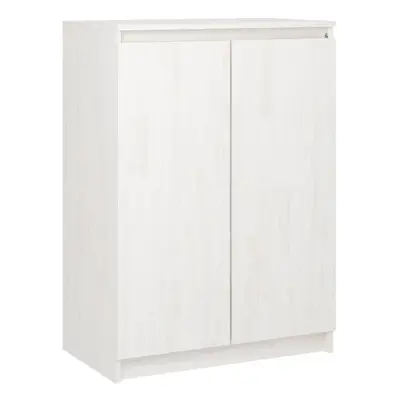 (white) vidaXL Solid Pinewood Sideboard Highboard Book Side Cabinet Multi Colours