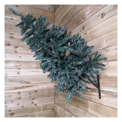 90cm Indoor Wall Mounted Christmas Tree with Wrapped Branches PVC with Bracket