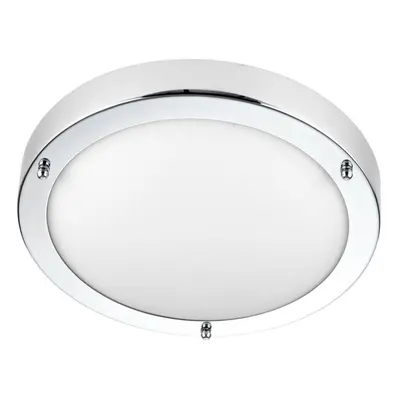 IP44 Outdoor Dimmable Bulkhead Light Chrome Plate Bathroom Flush Ceiling Lamp