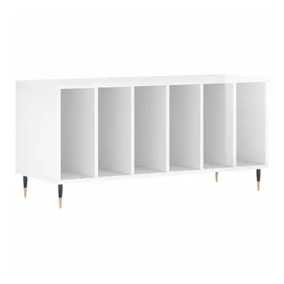 (high gloss white) vidaXL Record Cabinet Record Storage Cabinet High Gloss White Engineered Wood