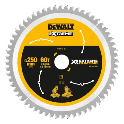 DEWALT Extreme Runtime FlexVolt Mitre Saw Blade x 30mm x 60T