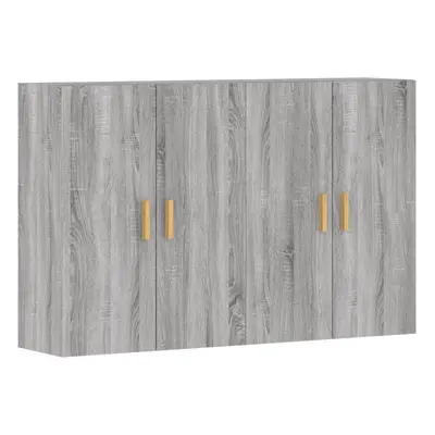 vidaXL Wall Mounted Cabinets Side Cabinet pcs Grey Sonoma Engineered Wood