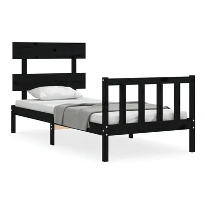 (black, x cm/with headboard & footboard) vidaXL Bed Frame Bedroom Platform Bed Mattress Foundati