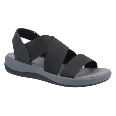 (Black, 4) Hush Puppies Women's Sophia Elastic Cross Sandal Various Colours