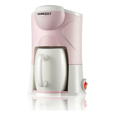 (Pink) Portable Home Automatic Coffee Maker with Ceramic Cup 220V Coffee Machine