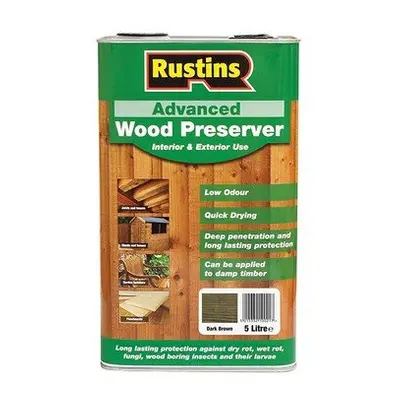 Rustins AWGN5000 Advanced Wood Preserver Green Litre