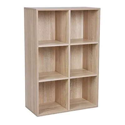 VASAGLE LBC203H Bookcase with Compartments Wooden Shelving Hallway Shelving Unit 65.5 x 97.5 x c