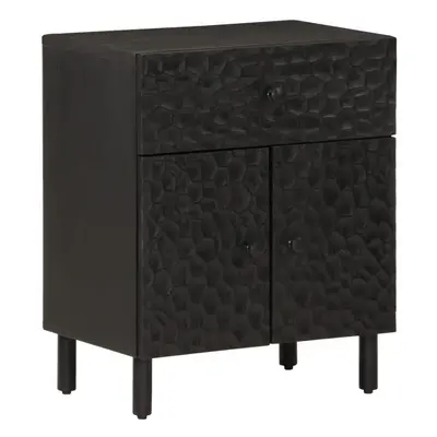 vidaXL Bedside Cabinet Side Table Nightstand Bed Table Black Solid Wood Mango