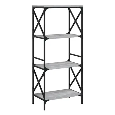 (grey sonoma, x x cm) vidaXL Bookcase Bookshelf Storage Cabinet Book Rack Shelf Engineered Wood