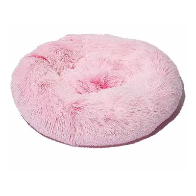 (Pink) 80cm Plush Fluffy Soft Pet Bed for Cats & Dogs Calming Bed Pad Soft Mat Home