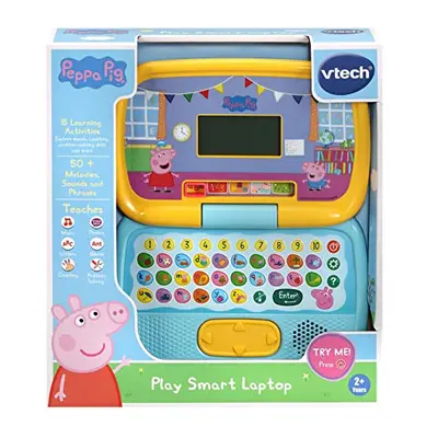 VTech Peppa Pig: Play Smart Laptop | Interactive Learning Laptop for Kids with Letters & Numbers