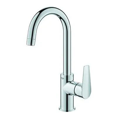 GROHE Start Edge - Wash Basin Mixer Tap (Metal Lever, Water Saving Mousseur 5.7 l/min, with Plas