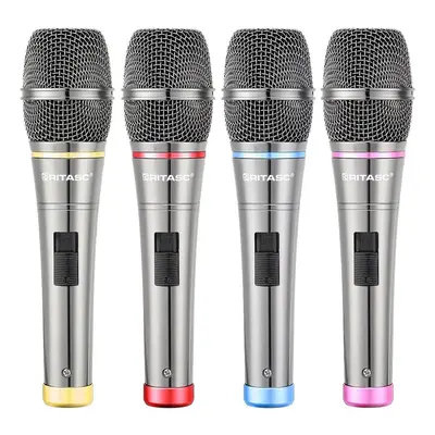 (Red) Wired Microphone for Conference Teaching Karaoke