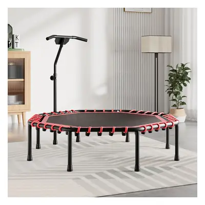 (Black&Red) 51in Bungee Cords Octagonal Trampoline with Adjustable T-Bar Handle