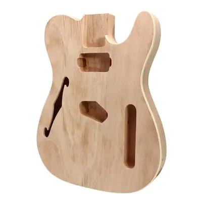 DIY Electric Guitar Mahogany Wood Body Telecaster Thinline Style Body Part Single F Hole