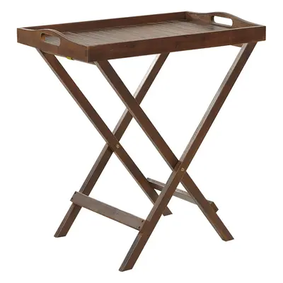 Acacia Wood Garden Tray Table Dark AMANTEA