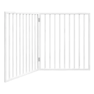 (white, x x cm/ pcs) vidaXL Dog Gate with Door Foldable Dog Fence Pet Gate Pet Barrier Poplar Wo