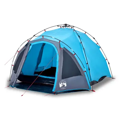 (blue) vidaXL Camping Tent Dome 3-Person Dome Tent Blackout Fabric Quick Release